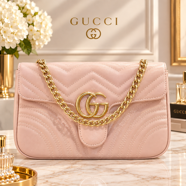 Gucci GG Marmont Matelassé Chain Shoulder Bag